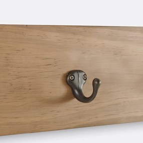 Kapstok in dennenhout met 5 haakjes, Hiba