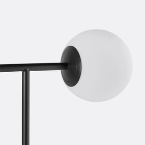 Voetlamp in metaal en opaline glas, Atea