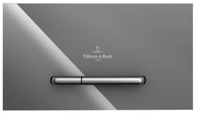 Villeroy & Boch Viconnect bedieningsplaat M300 DF frontbediend 25.3x14.5cm glas grijs/RVS 922160RA