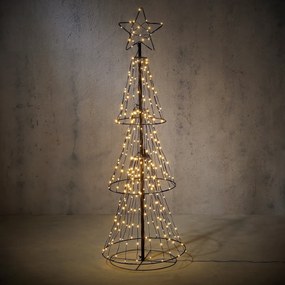 Kerst vloerlamp zwart boom 150cm incl. LED met timer IP44 - Ugoku