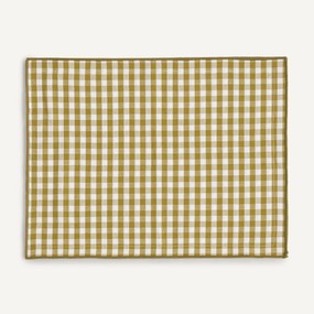 Set van 2 placemats, 30% gerecycled katoen, geweven-geverfd, Soizic