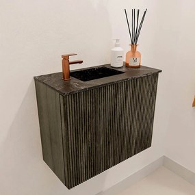 Mondiaz Joya DLux 50cm toiletmeubel shadow met wastafel faye links 1 kraangat lava