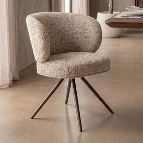 Eetstoel Brons Frame Taupe
