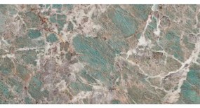 Cifre Ceramica Amazzonite wand- en vloertegel - 60x120cm - 10.5mm - Rechthoek - gerectificeerd - Marmerlook - Groen gepolijst SW07312135