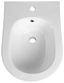 Sapho Avva wandbidet met overloop en kraangat wit