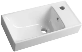 Sapho Nuali keramieke wastafel 50x25cm wit