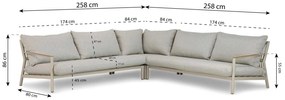 Hoek loungeset  Aluminium Grijs   Coco
