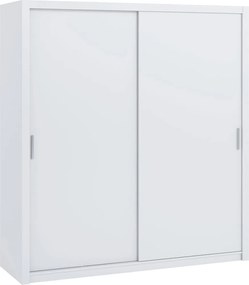 Kledingkast Catromi 107, Wit, 215x200x62cm, 170.99 kg, Kledingkast deuren: Schuivend, Aantal planken: 9, Aantal planken: 9