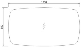Lambini Designs Calera spiegel 120cm met dimbare verlichting zwart mat