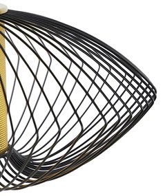 Design hanglamp goud met zwart 50 cm - Dobrado Design E27 rond Binnenverlichting Lamp