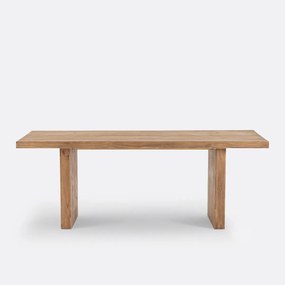 Rechthoekige eettafel, massief grenen, voor 6 tot 8 couverts, MALIO