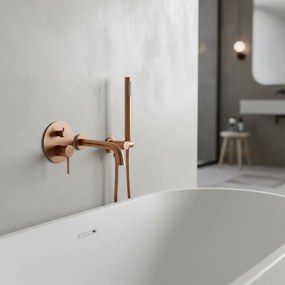 Inbouw badmengkraan Rea Lungo Brush Copper + BOX