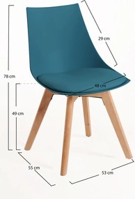 Set 4 Blok Stoelen