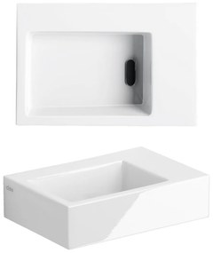Clou Flush 2 keramische fontein 36cm zonder kraangat wit glans