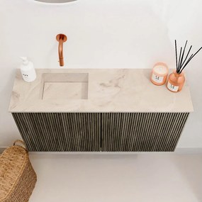 Mondiaz Joya DLux 80cm toiletmeubel shadow met wastafel faye links zonder kraangat frappe
