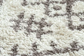 Tapijt BERBER TANGER B5940 crème / bruinrand ,  Barber , marokkaanse shaggy