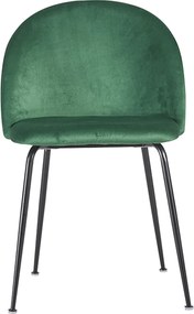 Set 4 Stoelen Zwart Dalnia Fluweel