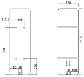 Sapho Tabella badkamerradiator 119x37cm 417W wit mat