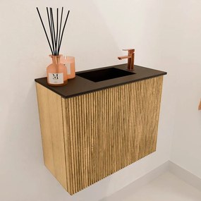 Mondiaz Joya 50cm toiletmeubel oak met wastafel faye rechts 1 kraangat urban
