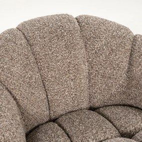 Ronde Fauteuil Draaibaar Boucle Taupe