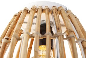 Landelijke plafondlamp bamboe en wit - Canna Capsule