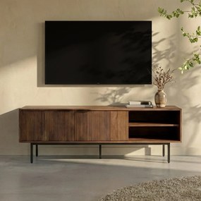 Tv-meubel Hout Met Ribbels (staand/hangend) 140 Cm - 140x40x50cm.