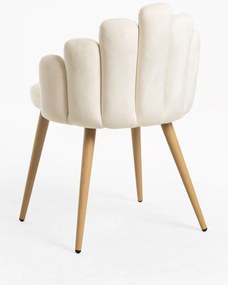 Set 4 Fluwelen Handstoelen