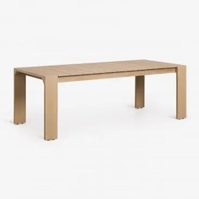 Rechthoekige Eettafel 220x100 Cm Van Acaciahout Mirelen Lichte Acaciekleur - Sklum