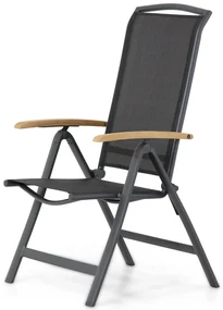 Tuinset Ronde Tuintafel 4 personen 120 cm Aluminium/Textileen /Aluminium/textileen Grijs  Lifestyle Garden Furniture Rosello/Fabriano