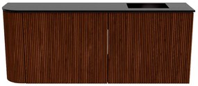 Mondiaz Joya 100cm toiletmeubel ronding links ruby met wastafel faye rechts 1 kraangat urban
