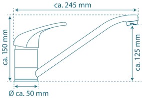 Schutte MAGNA ééngreepsmengkraan keuken, chroom