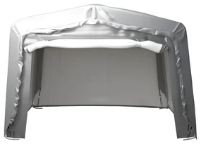 vidaXL Opslagtent 370x370 cm staal grijs