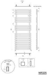 Sapho Truva radiator roestvrij staal 60x150cm 491W