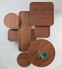 Salontafel in massief notenhout, Magosia