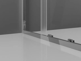 Mexen Exo-S Duo vierkante schuifbare douchecabine 90 x 90 cm, transparant, chroom - 8111-090-090-01-00