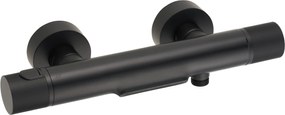 Ben Engraved Line badkraan thermostatisch Mat zwart