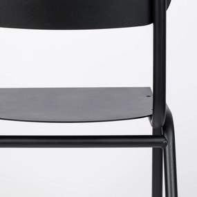 Zuiver Back To School Outdoor Tuinstoel Stapelbaar Aluminium Zwart