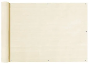 vidaXL Balkonscherm 75x300 cm HDPE crèmekleurig
