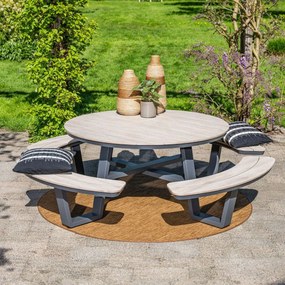 Garden Impressions Sarria picknick set Ø148 x 75 - donker grijs