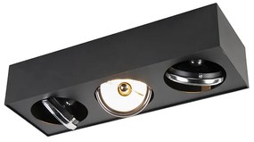 Design Spot / Opbouwspot / Plafondspot zwart vierkant 3-lichts - Kaya Modern G9 Binnenverlichting Lamp