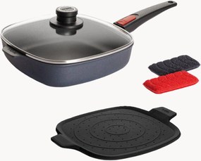 Vierdelige set van vierkante koekenpannen Diamond Lite met antiaanbaklaag