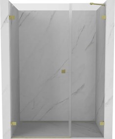 Mexen Lunar-B draaideur douche links 150 cm, transparant, goud geborsteld - 832S-150-050-55-00-L