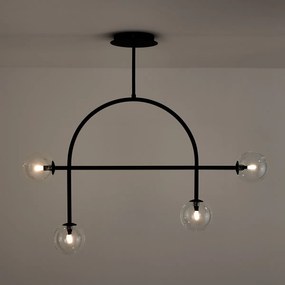 Hanglamp in metaal en glas, Macha