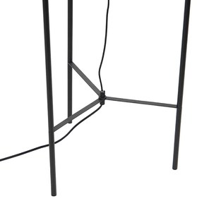 Smart vloerlamp zwart incl. WiFi A60 smoke glas - Bliss