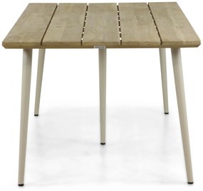 Dining Tuintafel rechthoekig 240 x 100 cm Aluminium/teak Taupe Montana