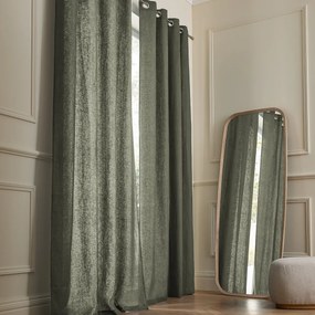 Gordijn in gewassen linnen met oogjes, Private