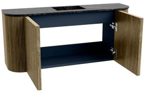 Mondiaz Joya DLux 95cm toiletmeubel ronding links/rechts dusk met wastafel faye midden zonder kraangat lava