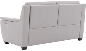 Goossens Excellent Relaxbank Vlore grijs, leer, 2-zits, stijlvol landelijk