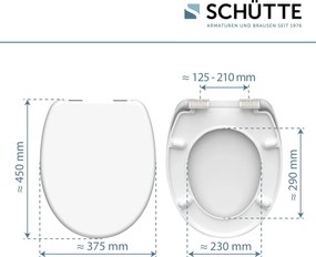 Schutte Miles toiletzitting duroplast met softclose wit glans