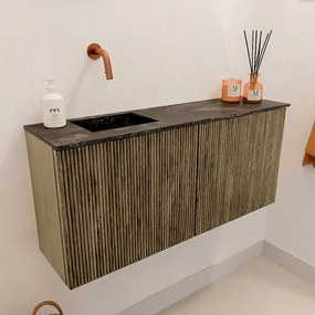 Mondiaz Joya DLux 90cm toiletmeubel dusk met wastafel faye links zonder kraangat lava